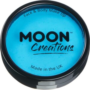 Pro Face & Body Paint Cake Pots by Moon Creations - Aqua - Professional Water Based Face Paint Makeup for Adults, Kids